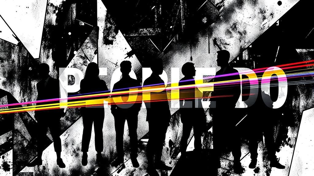 Striking Modern Art with Silhouetted Figures