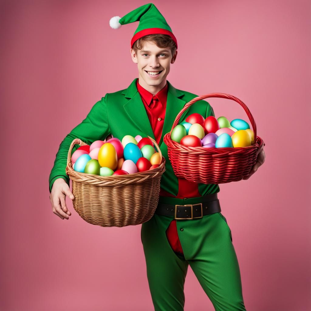 Santa's Elf Delivering East Eggs