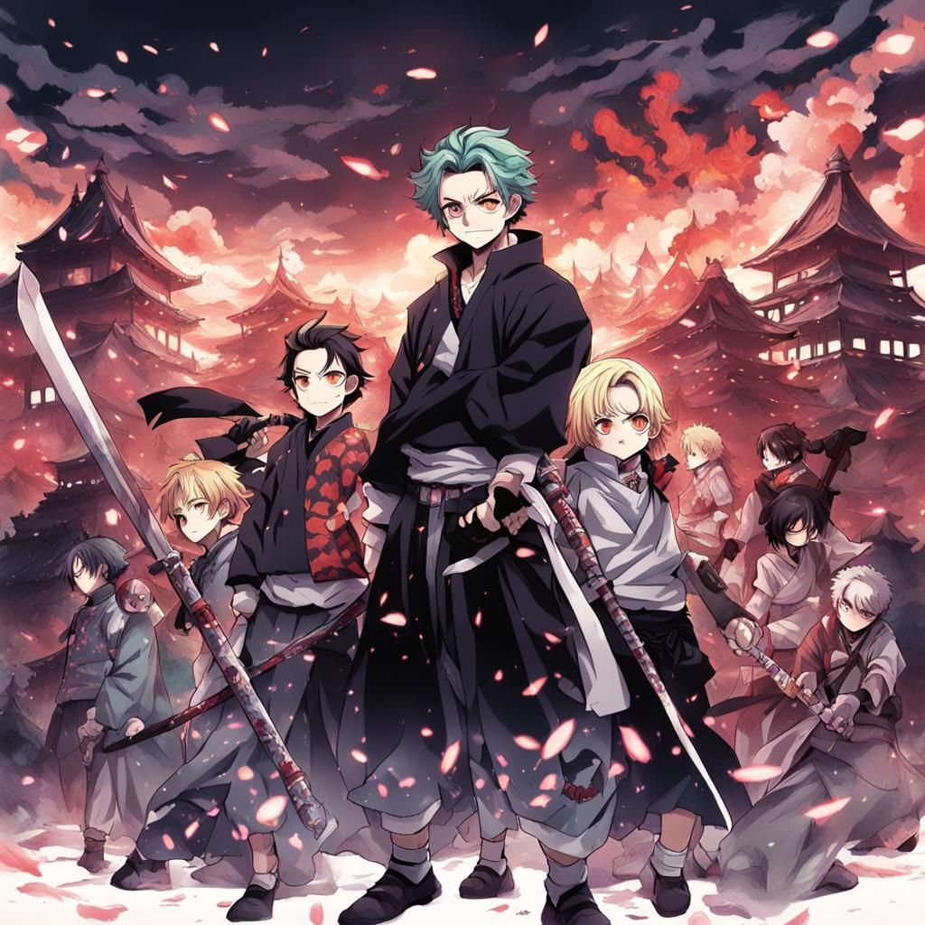 Demon Slayer Mark and Corpses: Anime Style