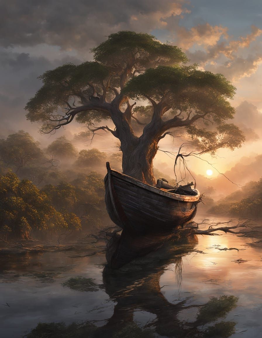 Twisted Tree on Orinoco River