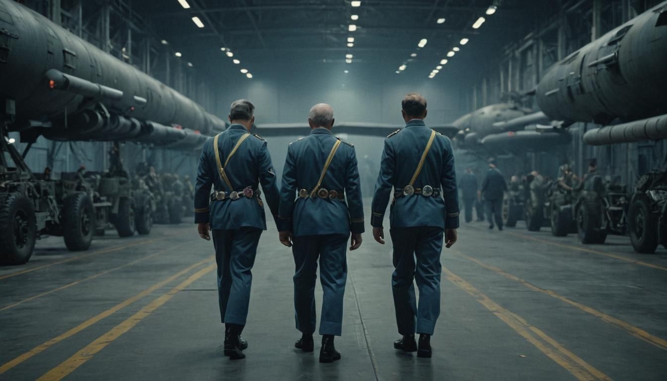 Ominous Film Still: General in Nuclear Weapon Hangar