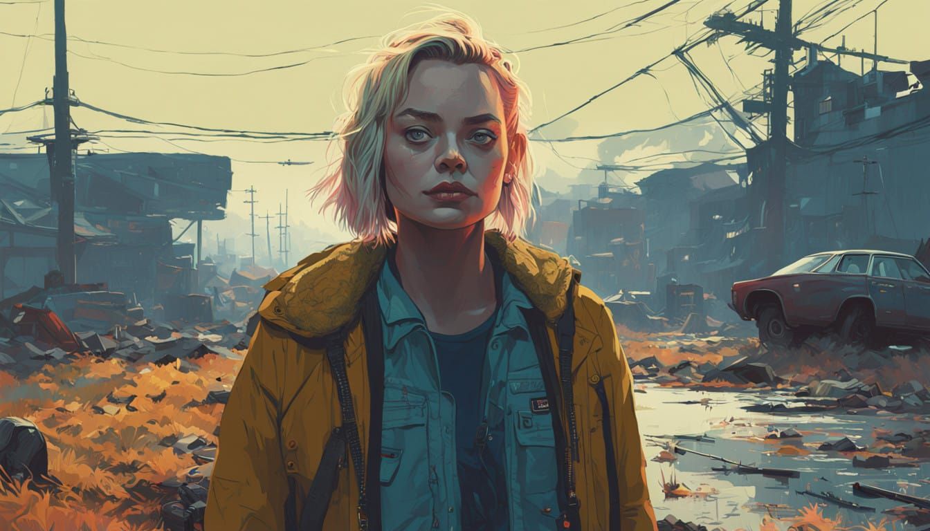 Hyper-Realistic Portrait of Margot Robbie in Cinematic Style