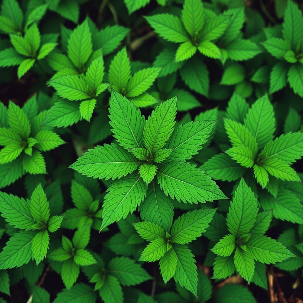 Emerald Landscape in Watercolor Style