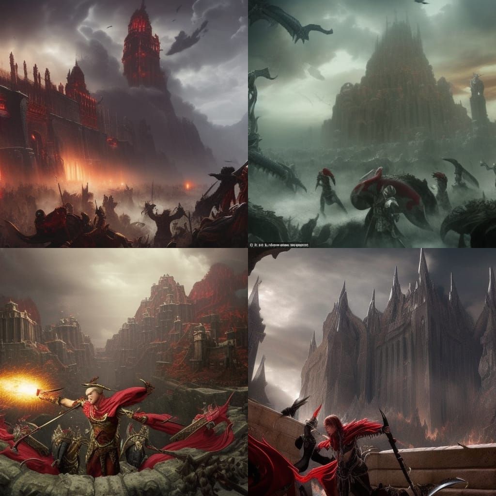 Rogues Escape Paladin: Epic Digital Matte Painting