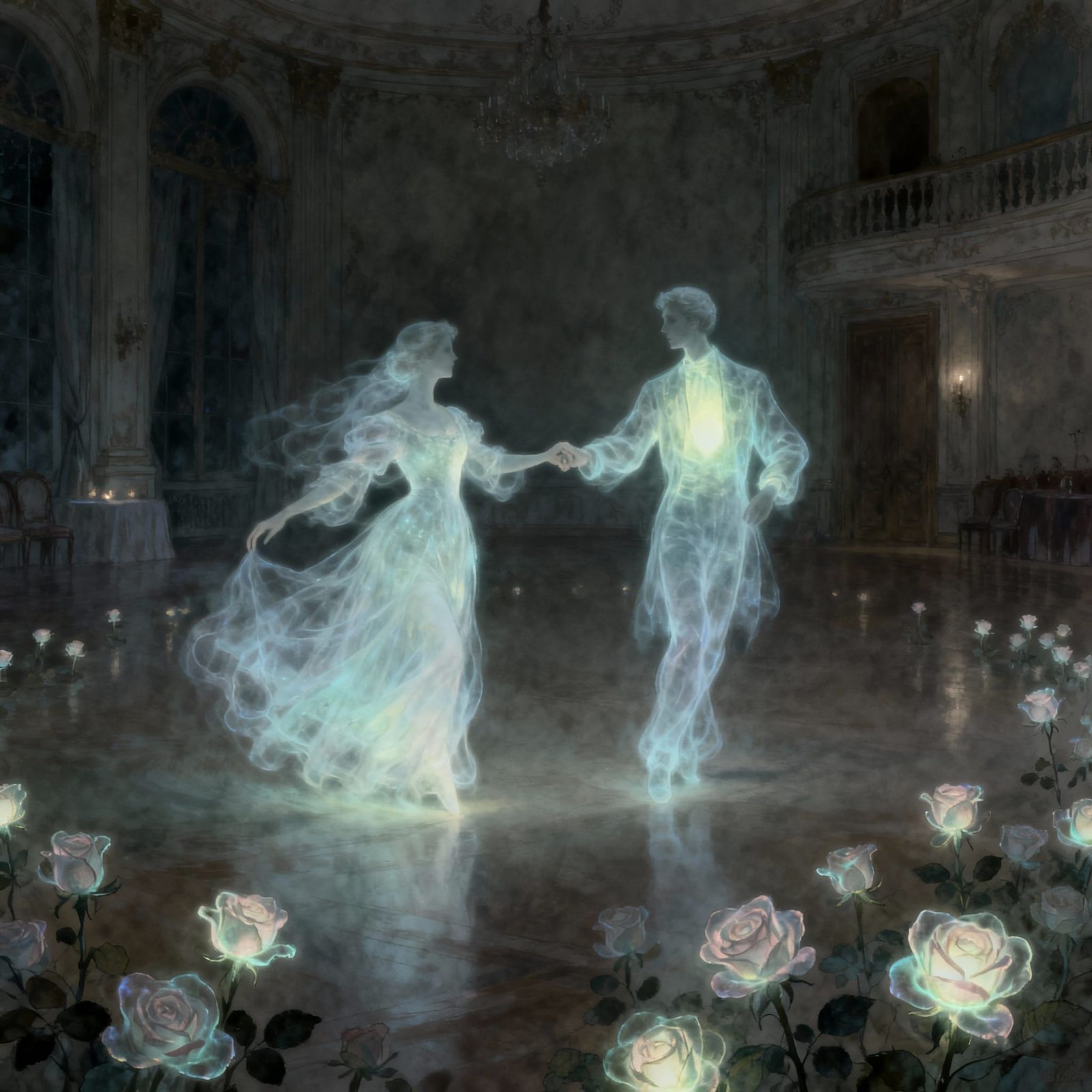 Ghostly Couple's Romantic Valentine's Waltz