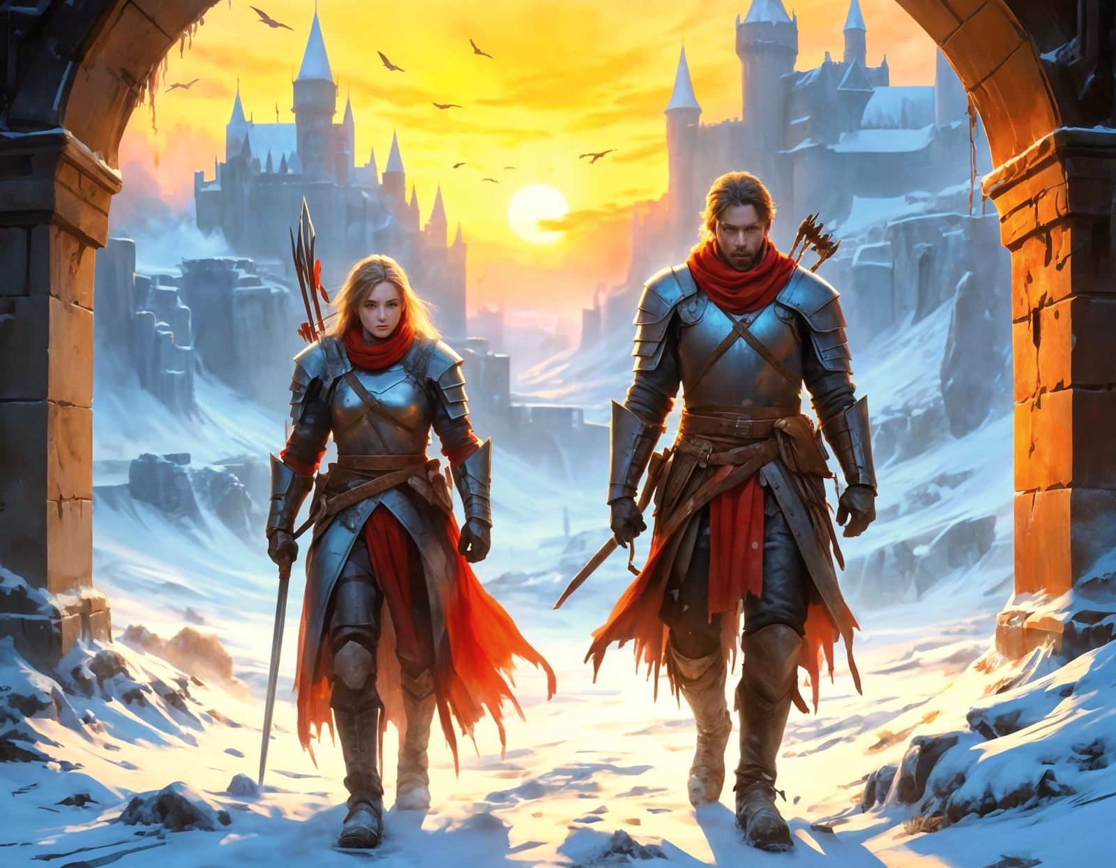 Knight in Winter: A Haenraets-Style Battle Scene