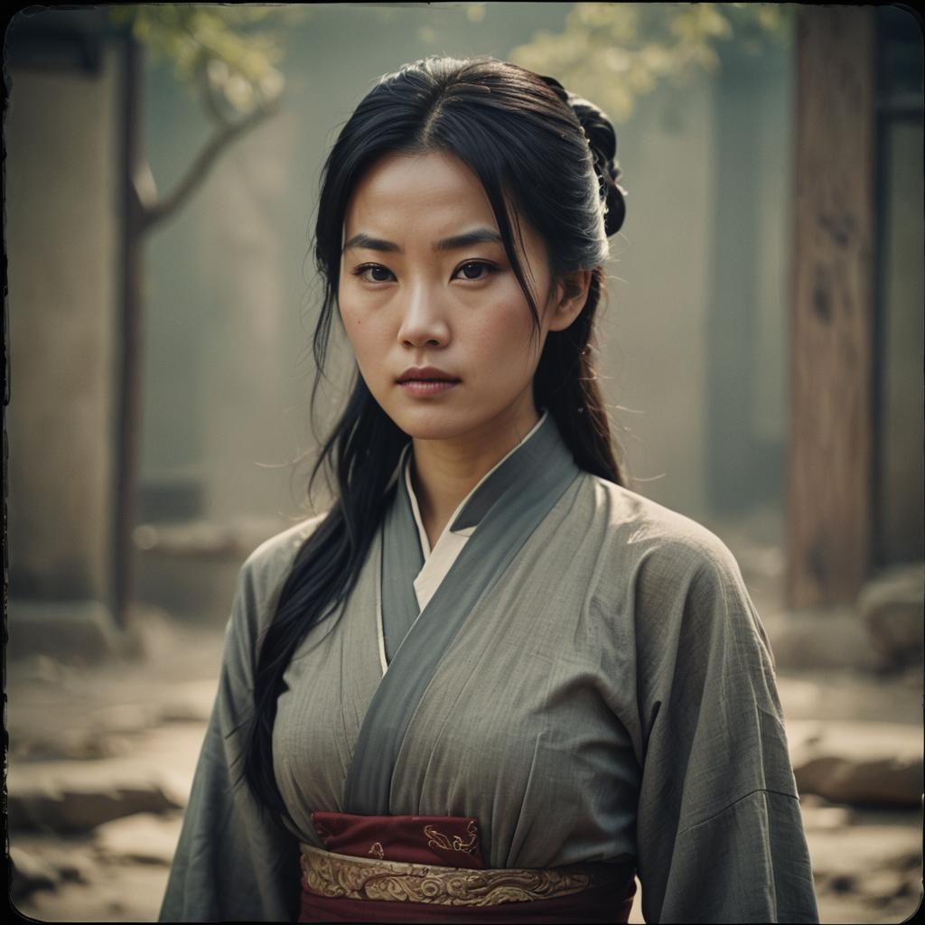 Cinematic Portrait of a Striking Chinese Woman