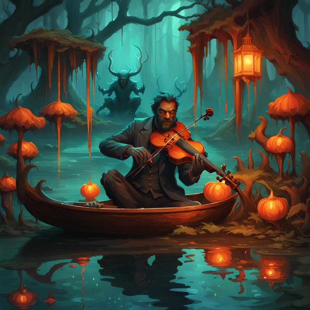 Sinister Bayou Deal: Hyperdetailed Concept Art