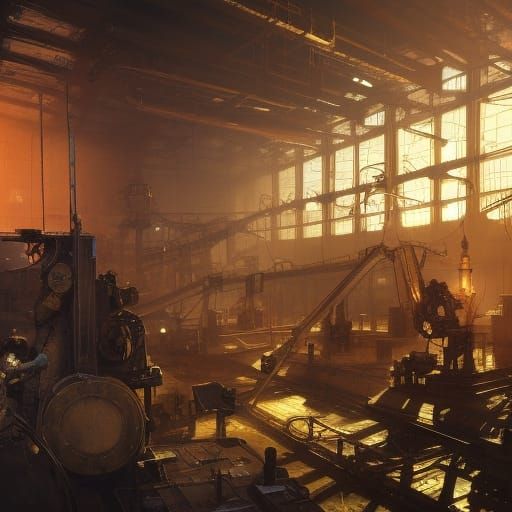 Steampunk Coal Mine Concept Art
