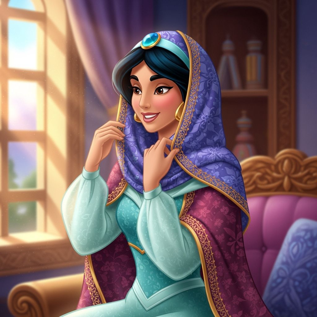 Princess Jasmine Embraces Hijabi Life with Joy