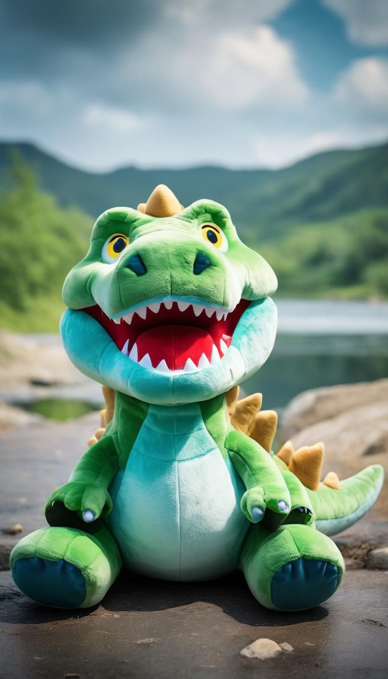 Cuddly T-Rex in Prehistoric Wonderland