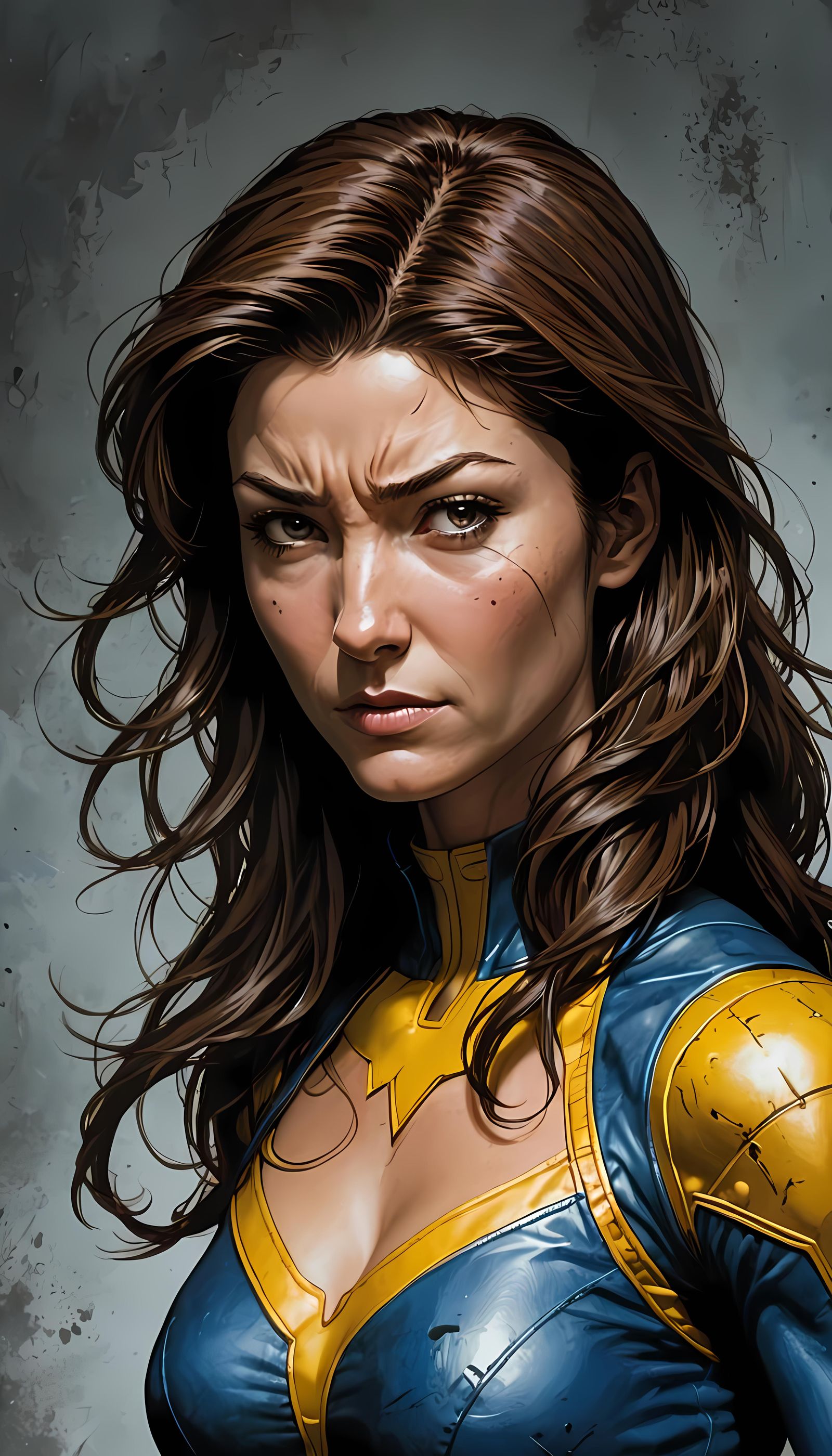 Female Wolverine in Classic Comic Book Style
