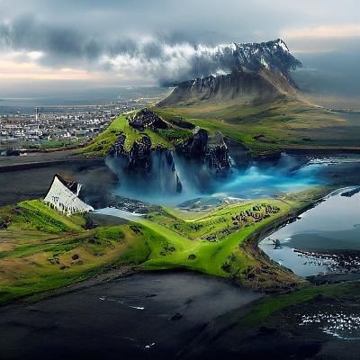 Detailed Matte Painting of Iceland