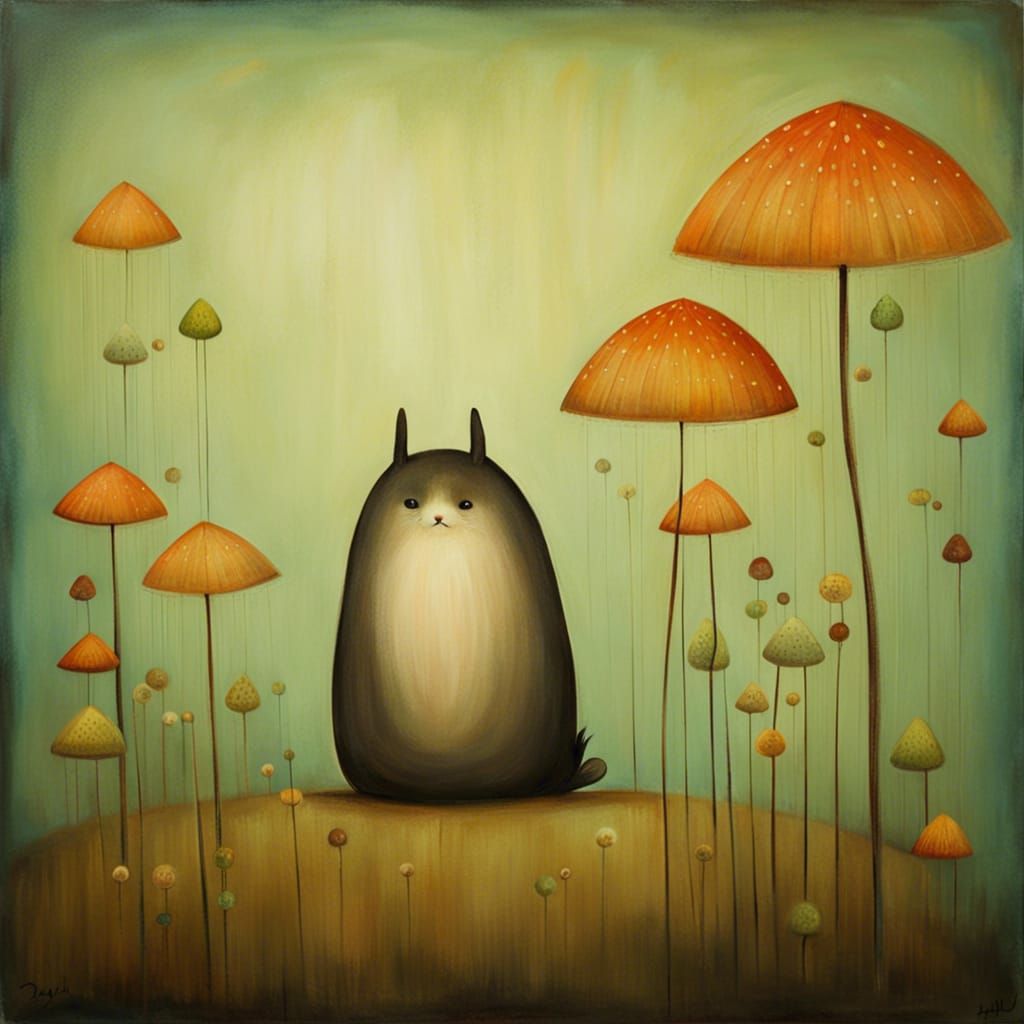 Nature's Magic: Whimsical Surrealist Painting