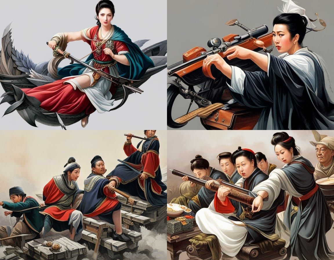 Digital Portrait in Huang Guangjian Style