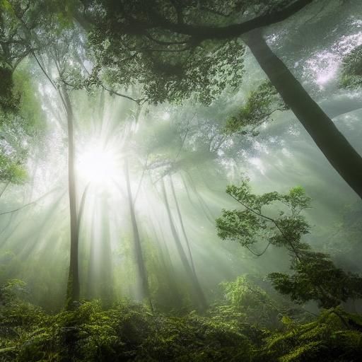 Elven Woman in Mystical Forest, Fantasy Art