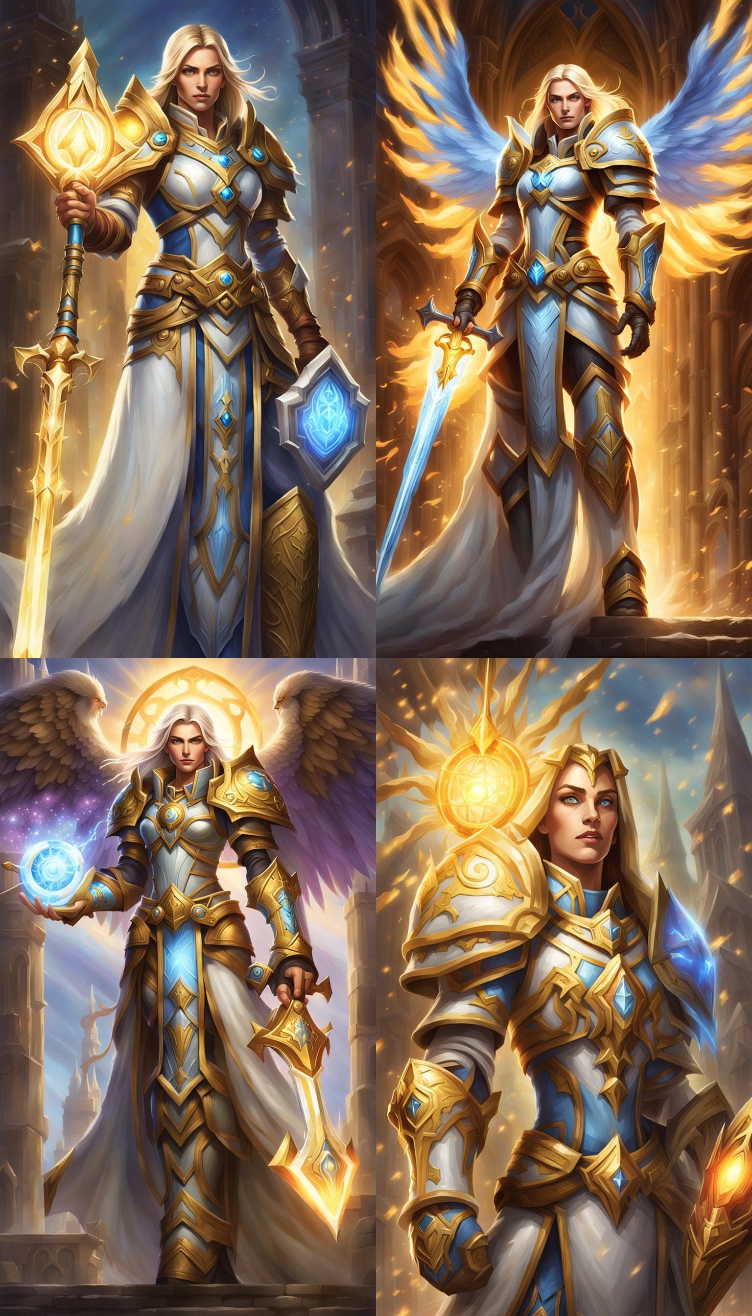 Champion of the Light: a female holy paladin