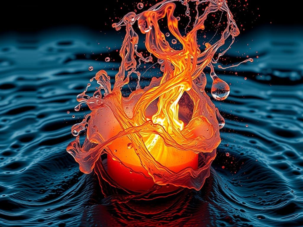 Flame Droplet Suspension Inspired by Ray Collins
