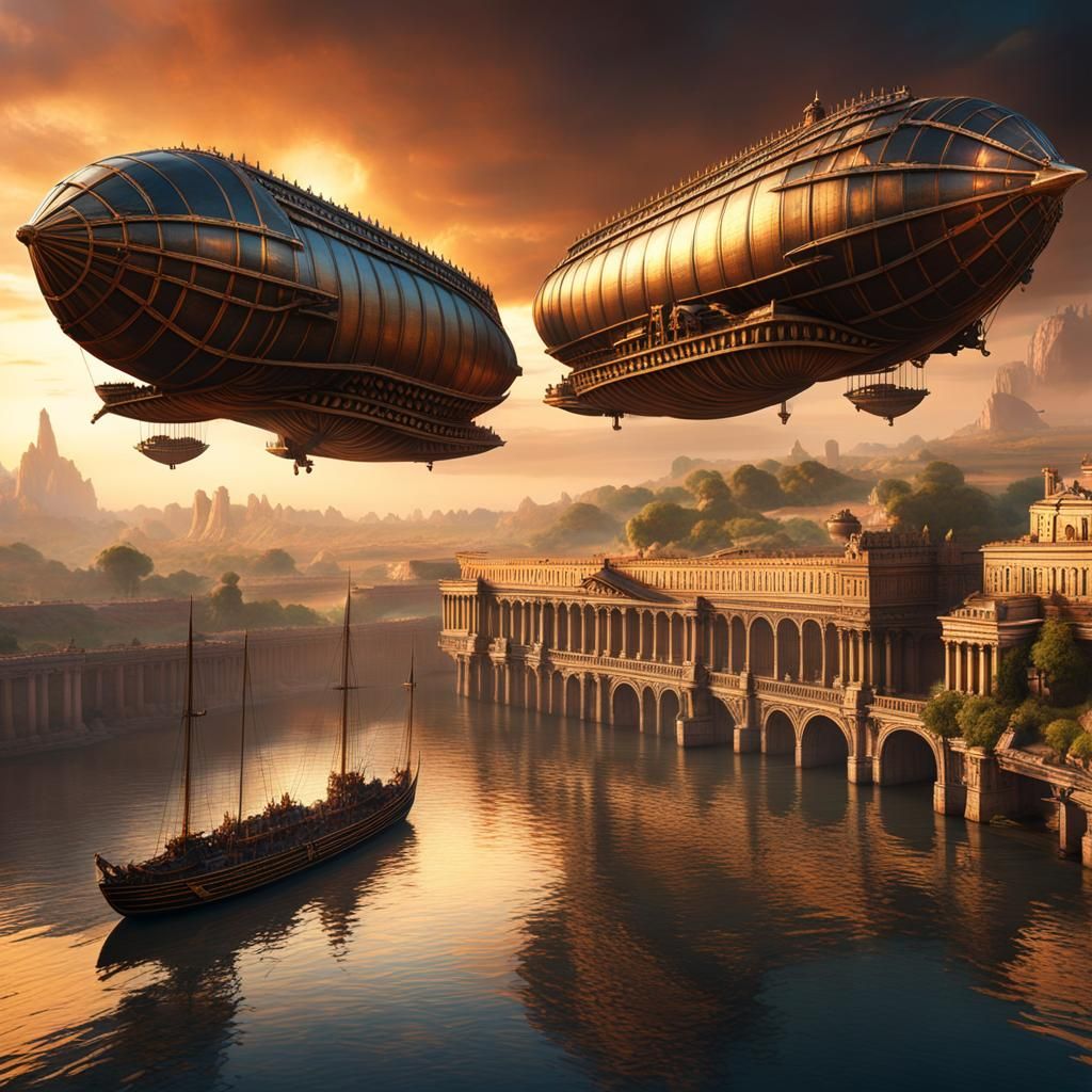 Time-Traveling Airship Race Through History