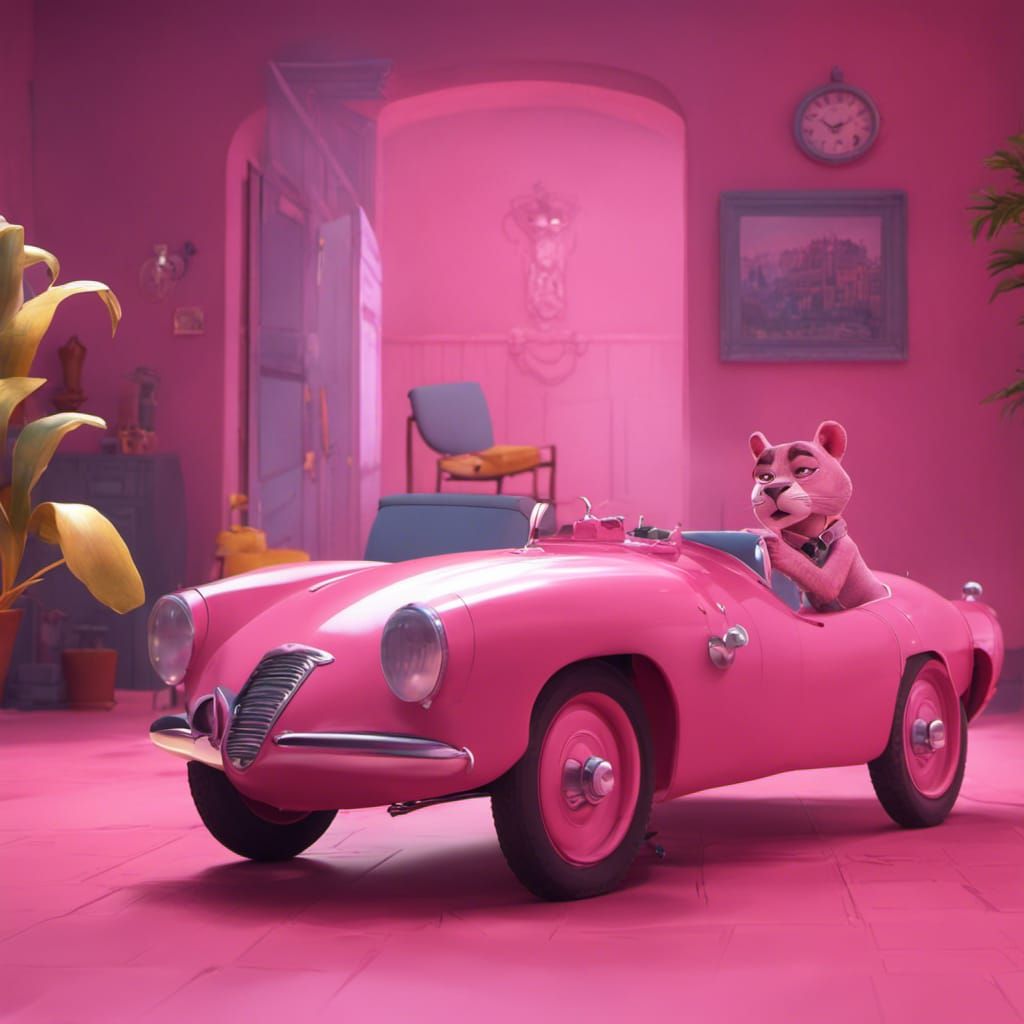 Pink Panther Strikes Again: Pixar-style 3D Art