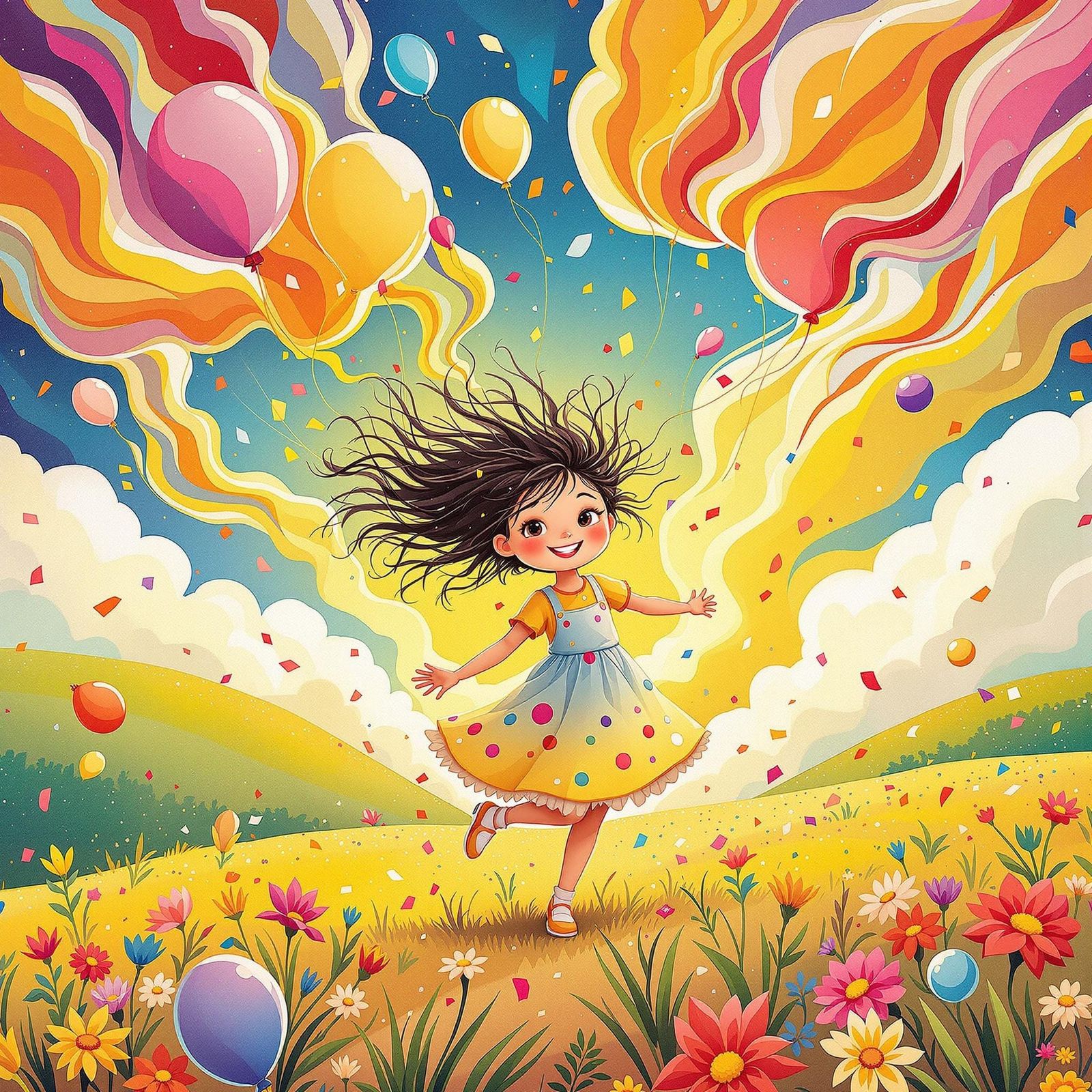 Whimsical Summer Joy in Vibrant Color