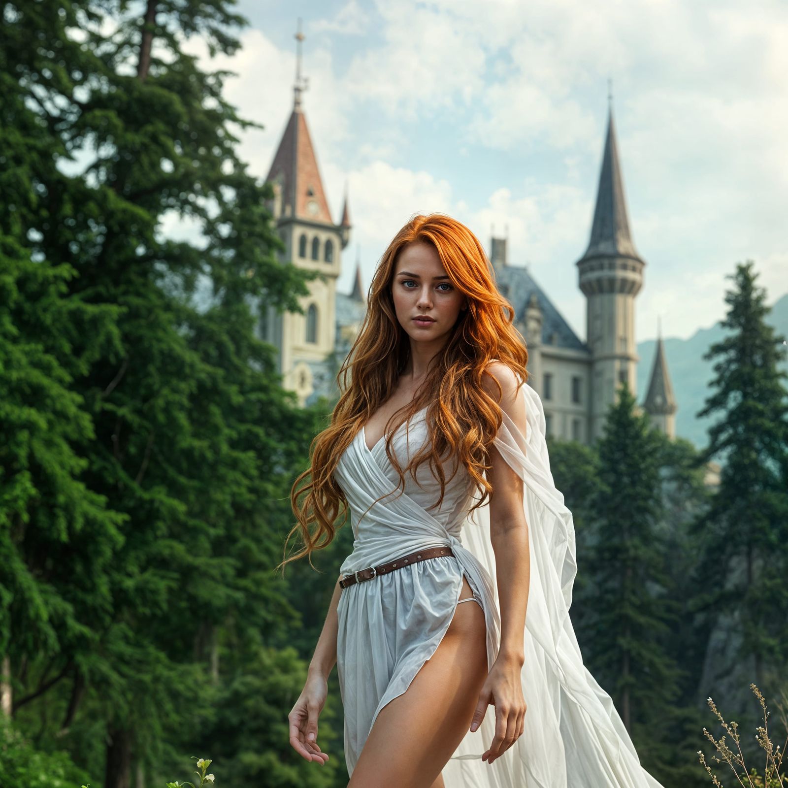 Ethereal Goddess in Celestial Splendor