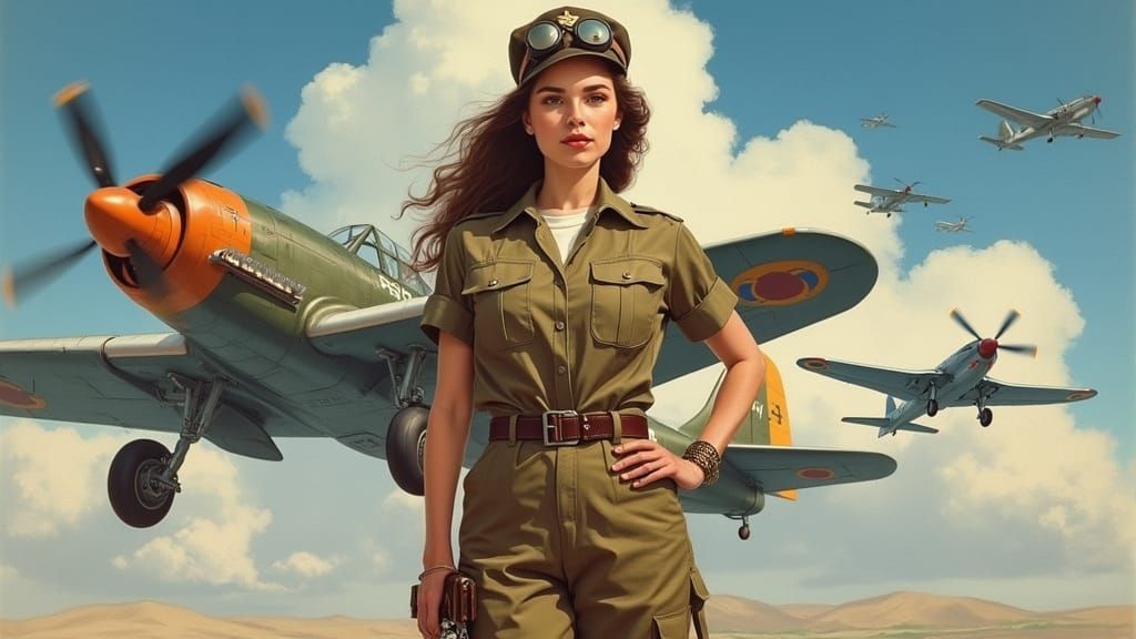 WASP Pilot Elizabeth Gardner: A Rockwell-esque Portrait