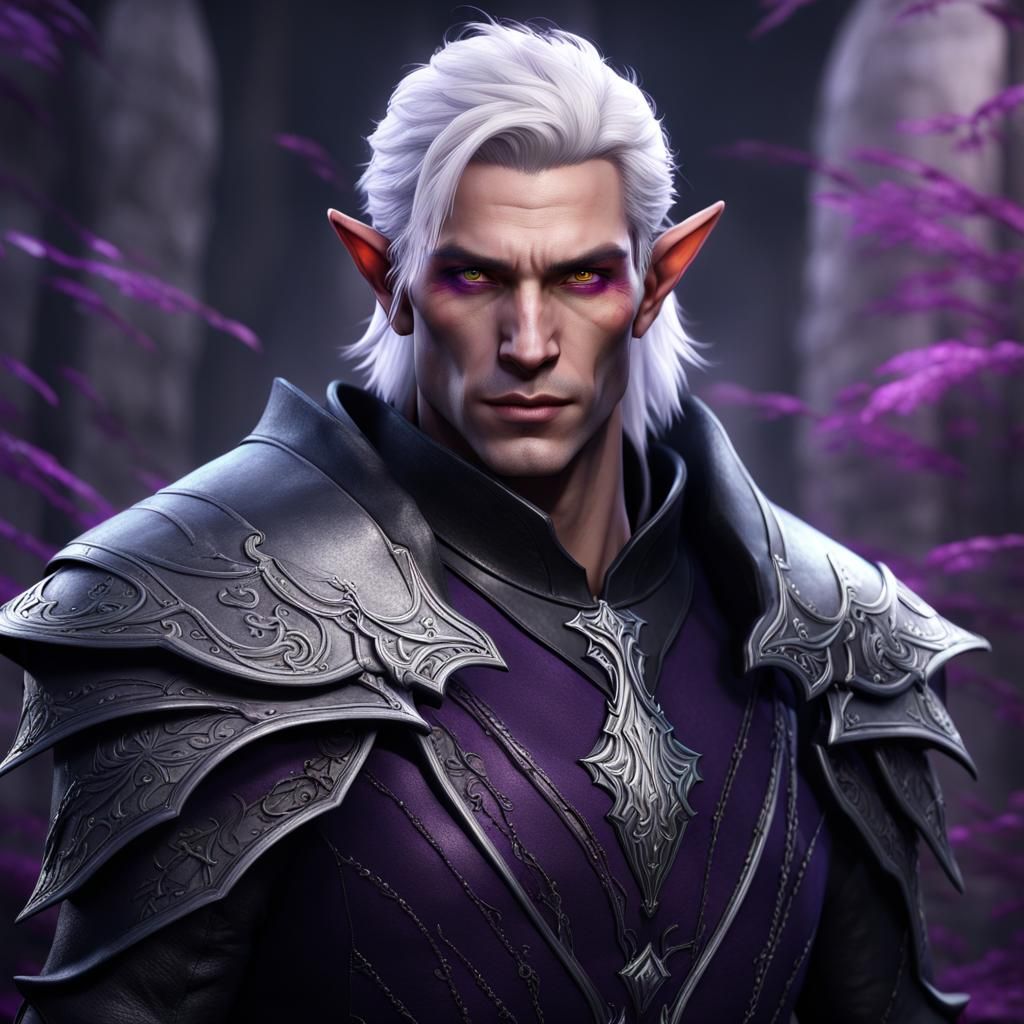 Eladrin Elf Rogue with Energy Knives, Detailed Matte Paintin...