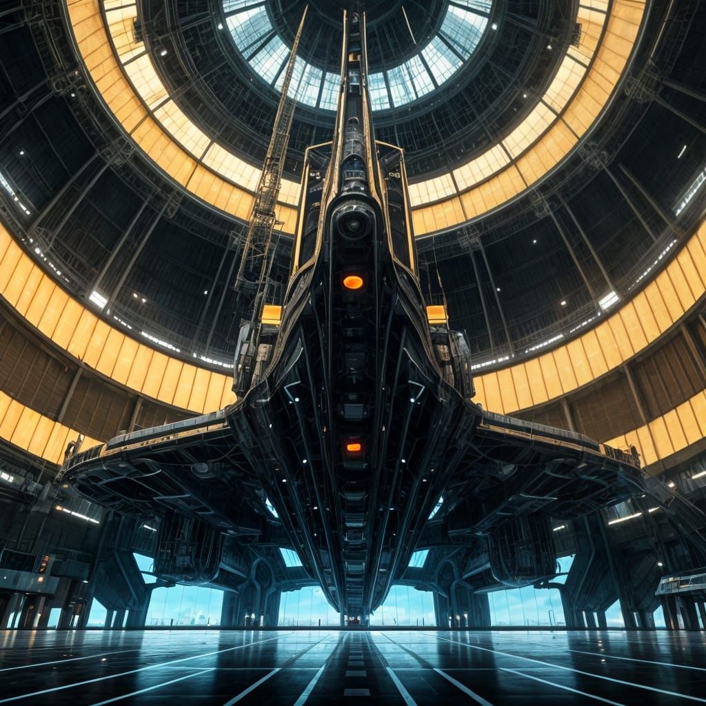 Vast Open Sci-Fi Hangar