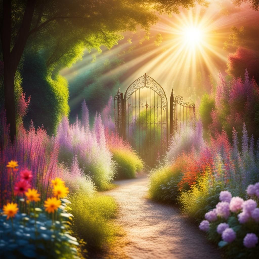 Ethereal Garden with Magic Luminescence