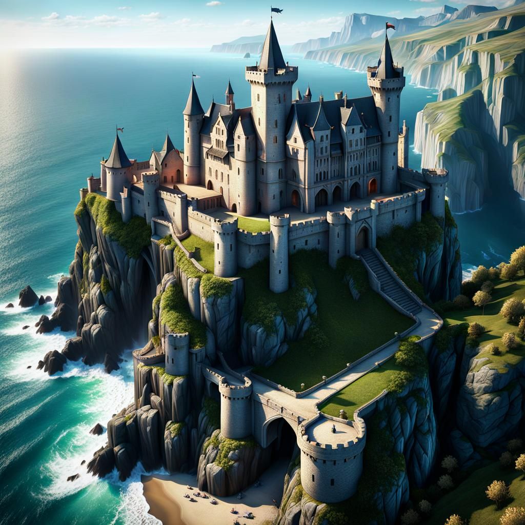 Castle overlooking the sea