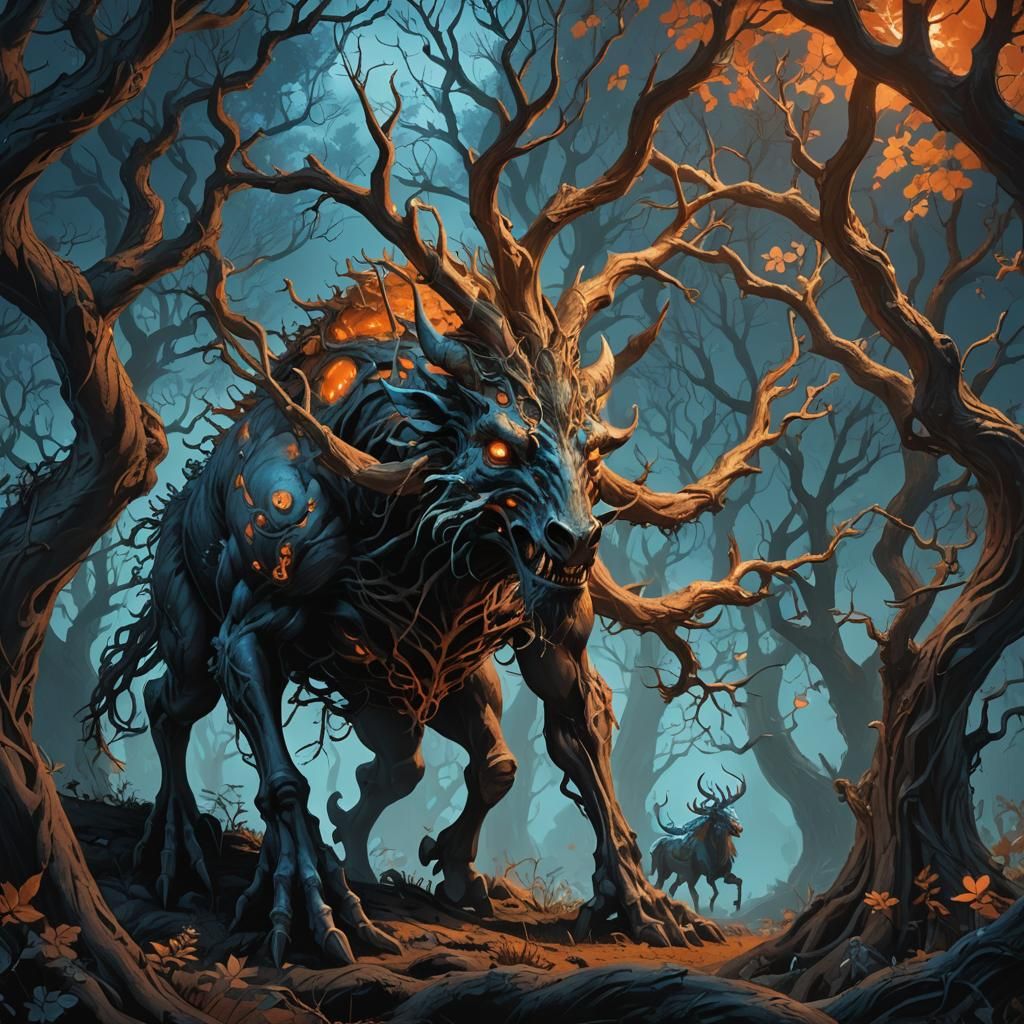 Grotesque Centaur in Dark Fantasy Concept Art