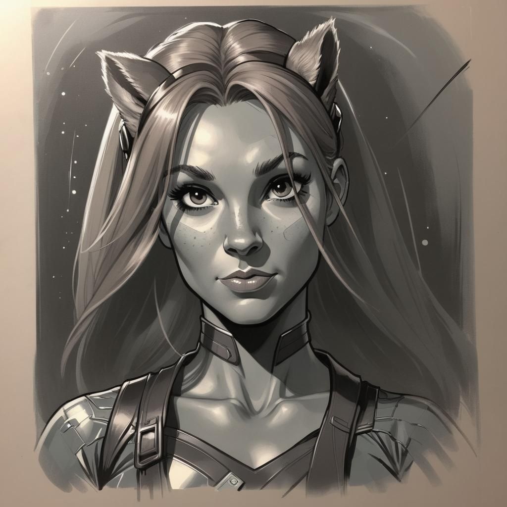 Squirrel Girl Comic Book Art Illustration