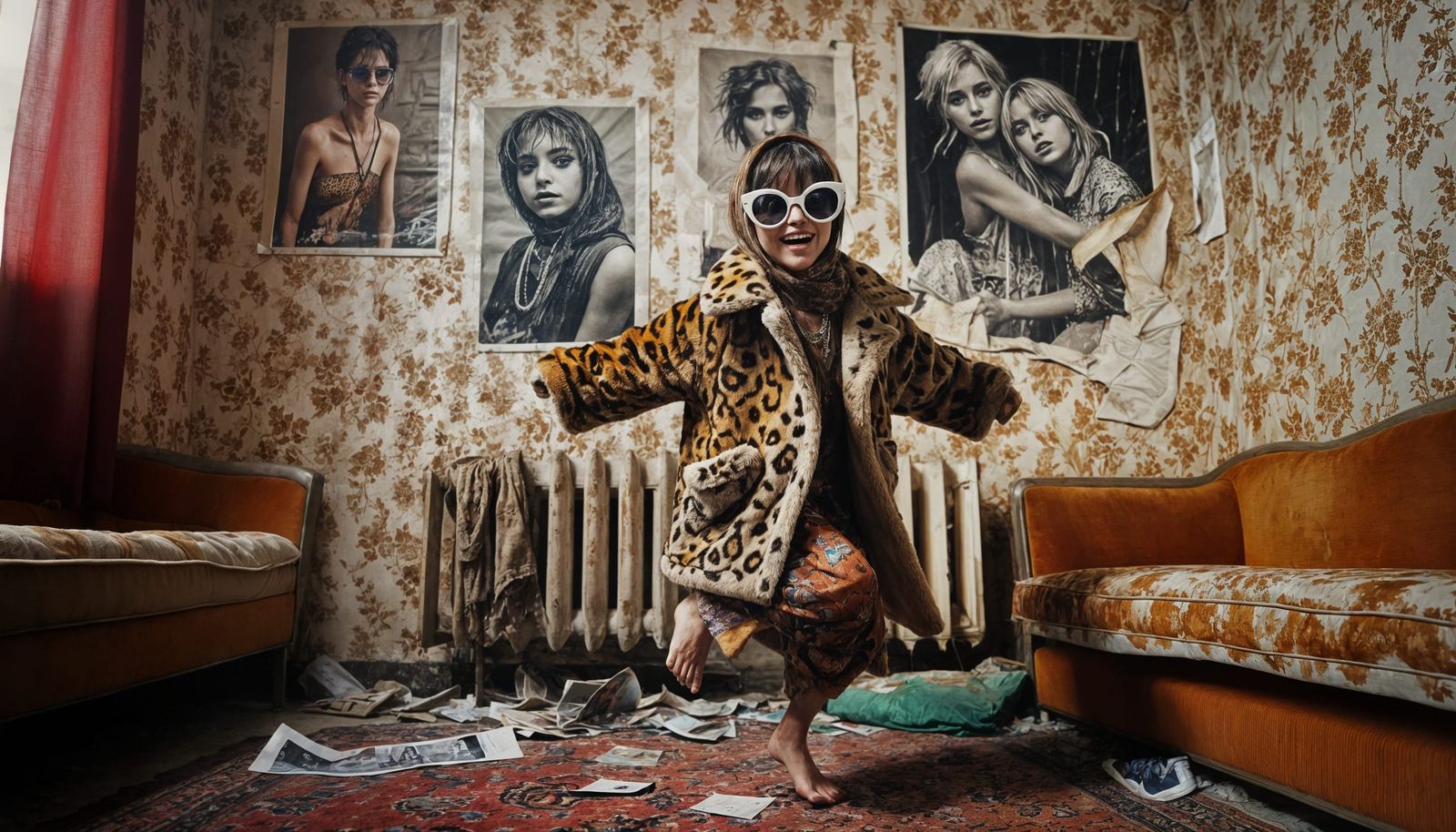 Surreal Grunge Goddess Surrounded by Imperfection