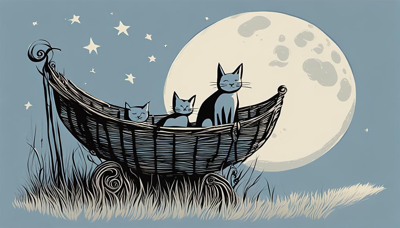 Nursery Scene with Cat in Cradle