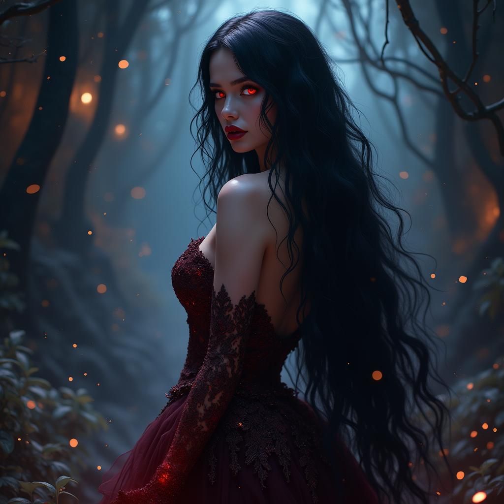 Mystical Underworld Queen in Unreal Engine 5 Style