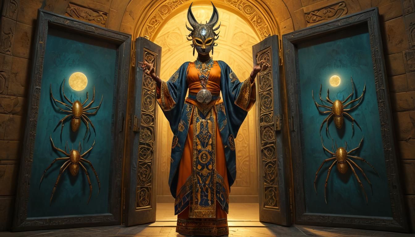 Surrealist Tale of an Ancient African Mystic Amidst Shadows...