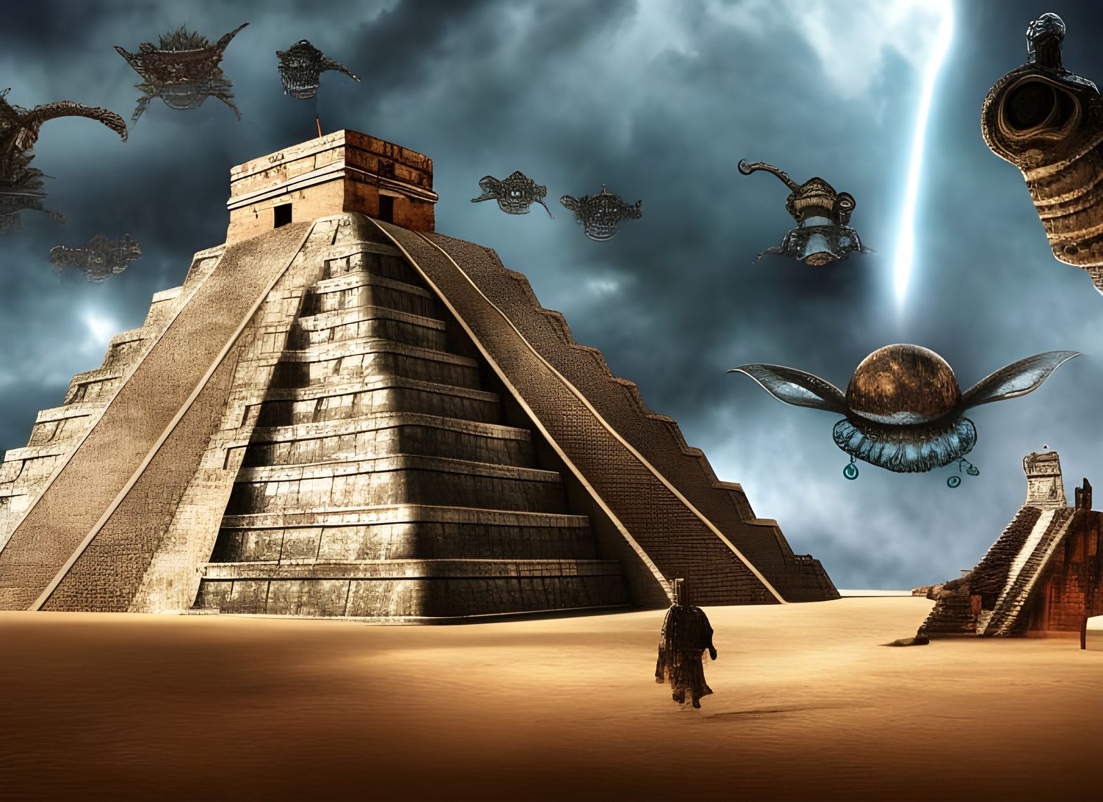 Mayan city alien invasion