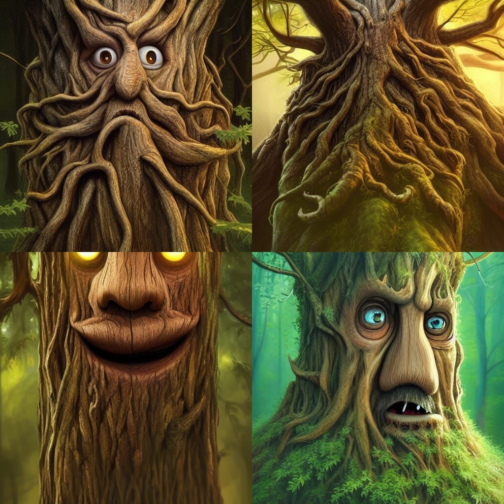 Talking Tree Fantasy Concept Art in Digital Painting