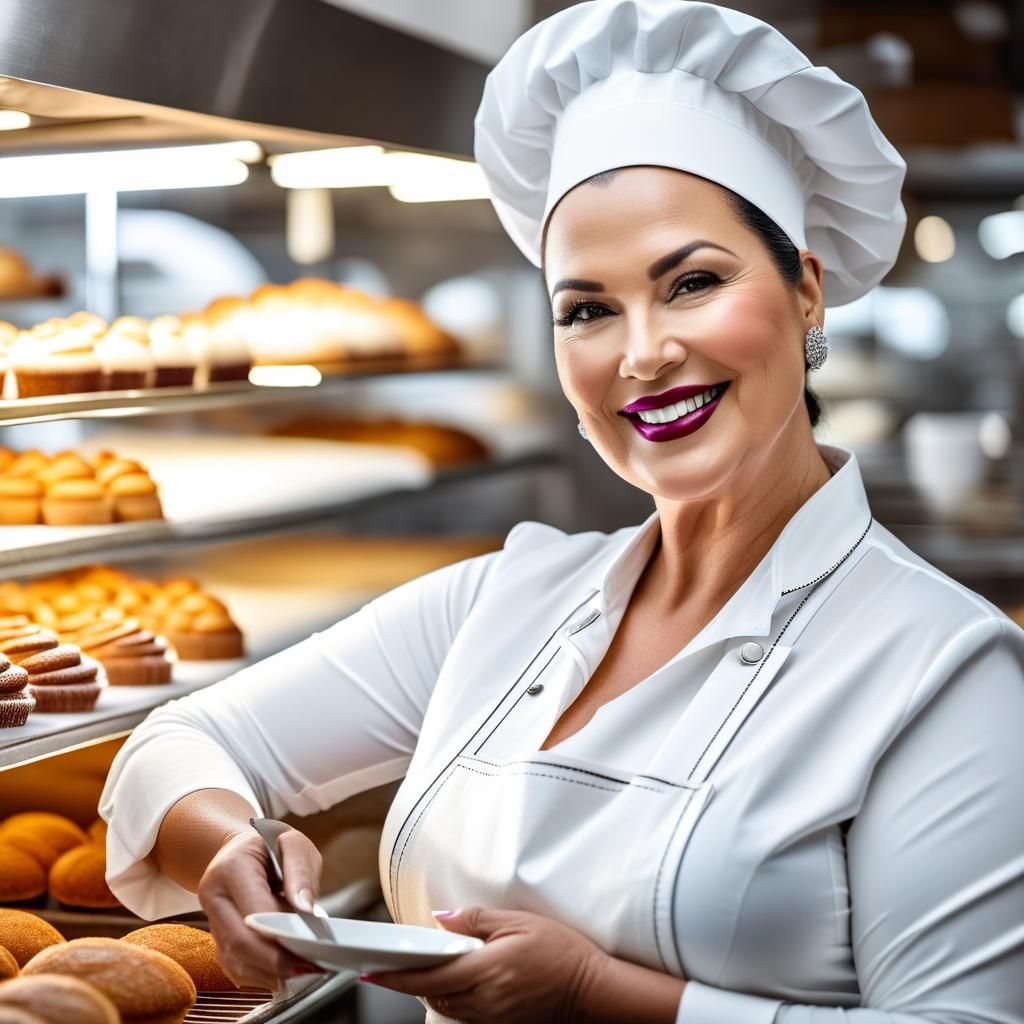 Detailed Portrait of a Plus Size Baker