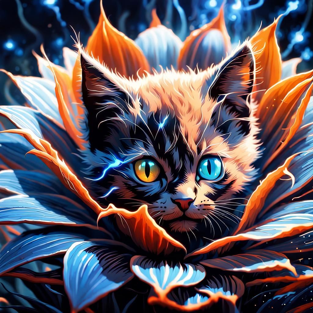 Agave Flower Grows a Kitten: Digital Matte Painting
