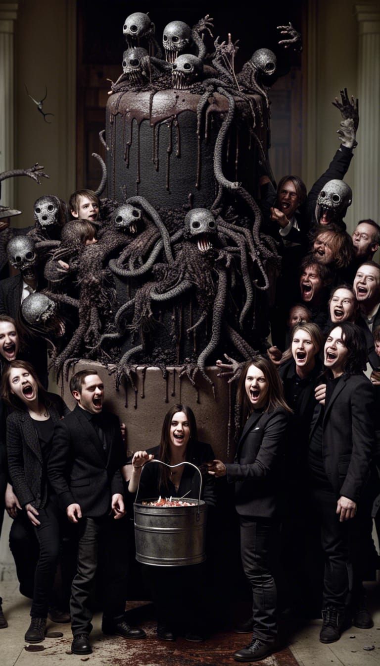 Gothic Birthday Cake with Steampunk Fantasy Elements