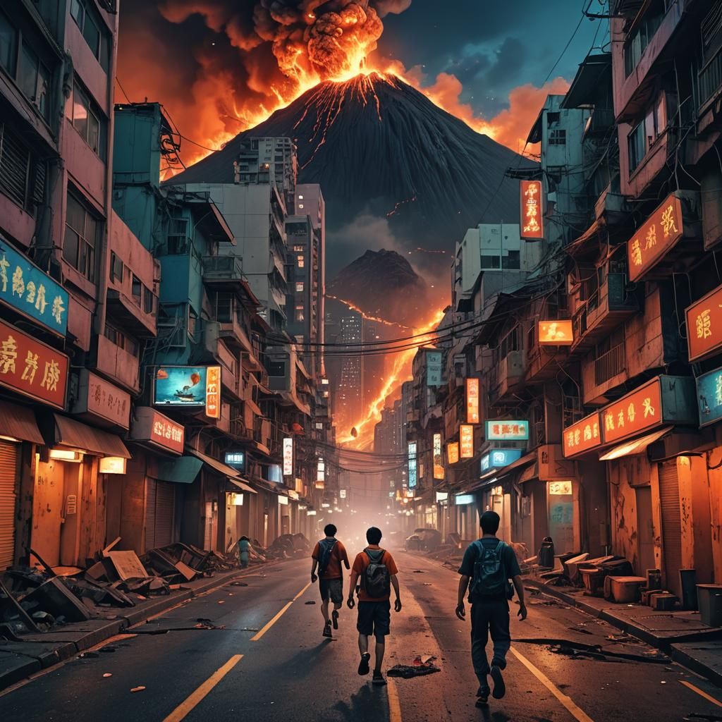 Hong Kong Volcanic Apocalypse: A Survivor's Flight