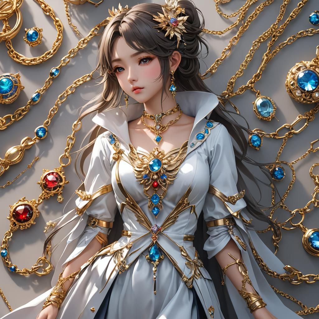 Detailed 3D Anime Art Inspired by WLOP