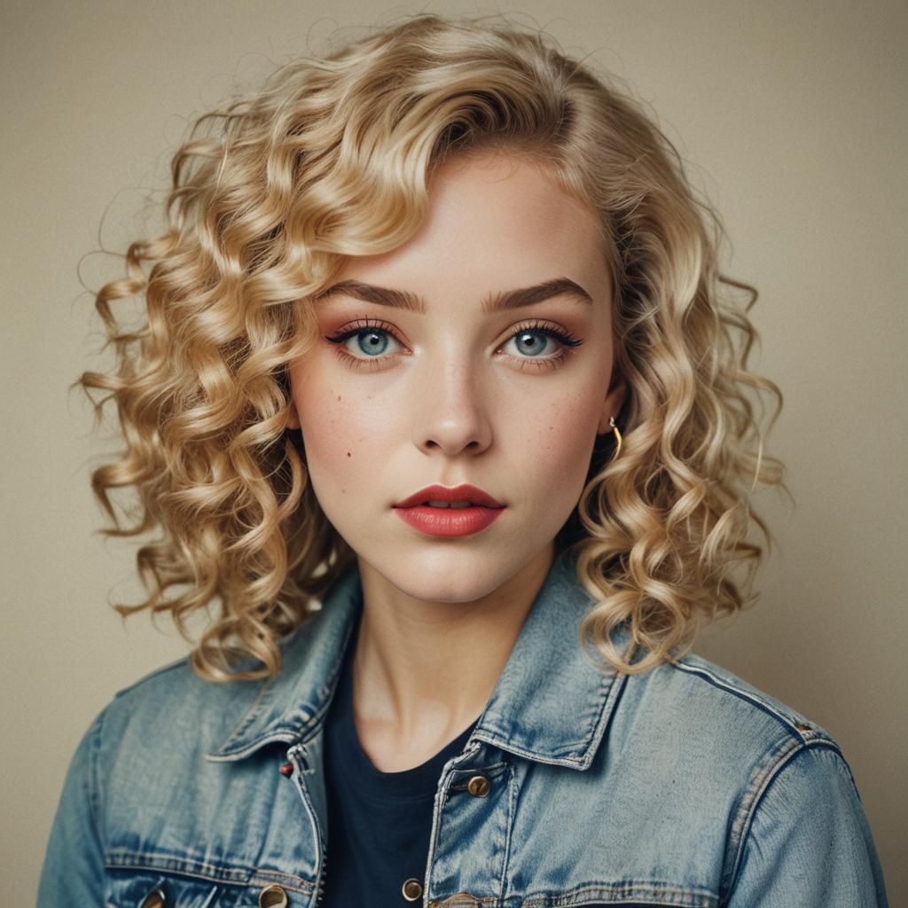 Retro Pop Art Portrait of a Young Woman