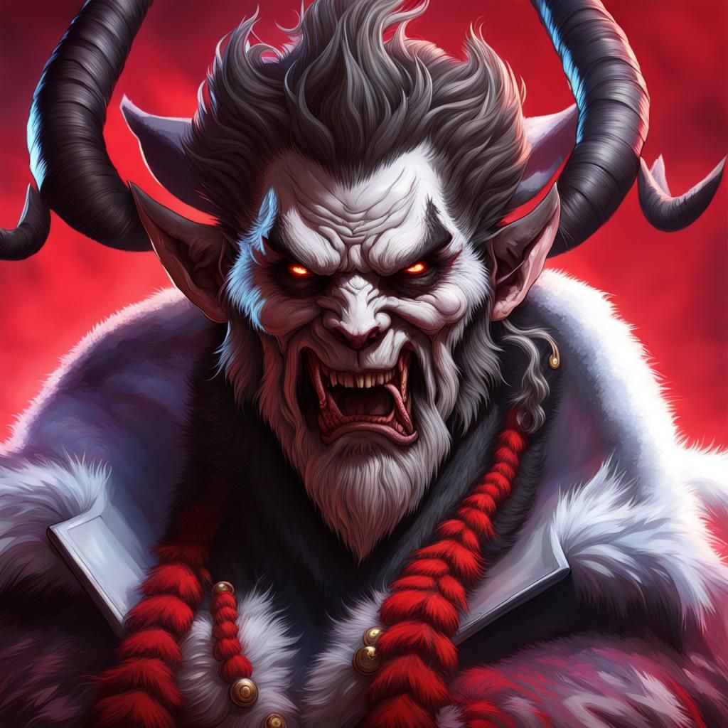 Krampus as TEKKEN Character: Hyperrealistic Splash Art