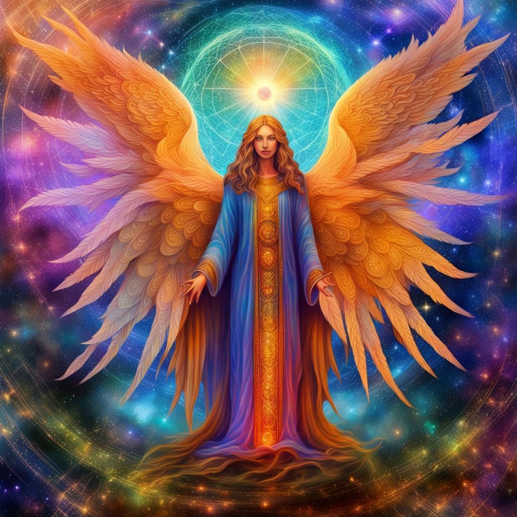 Holographic Astral Servitor Illustration in Pablo Amaringo S...