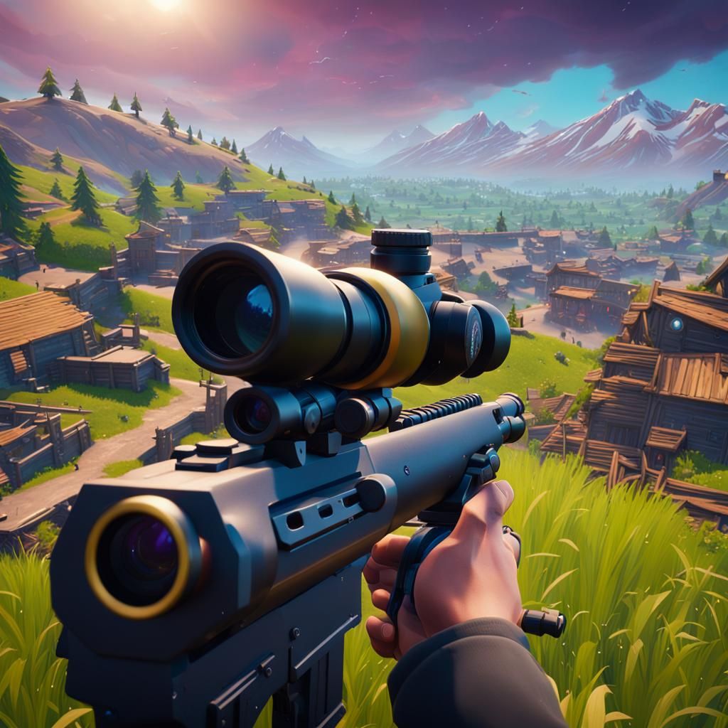 Fortnite Pro Sniper Headshot: Epic Cinematic Scene