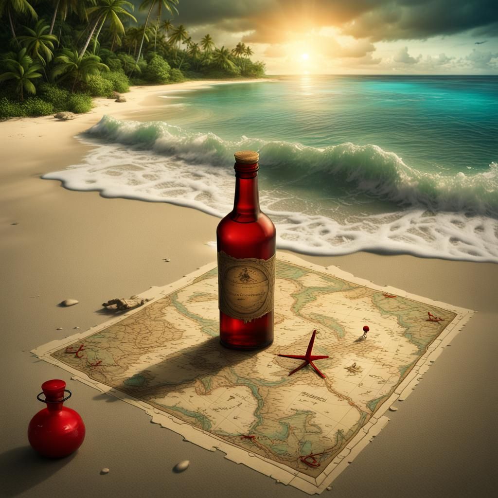 Treasure Map Discovery on a Caribbean Island