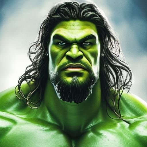 Hyperrealistic Hulk Splash Art: Dramatic Side Lit Concept